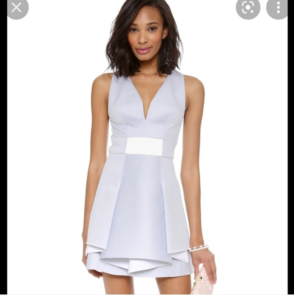 Robert Rodriguez Blue and White Neoprene Dress EUC